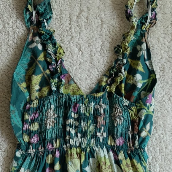 Green Floral Summer Dress - Picture 3 of 3